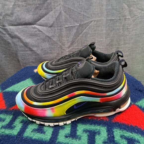 Nike Air Max 97 Tie Dye Black Multicolor Rainbow CK0841-001 Mens - Main Image